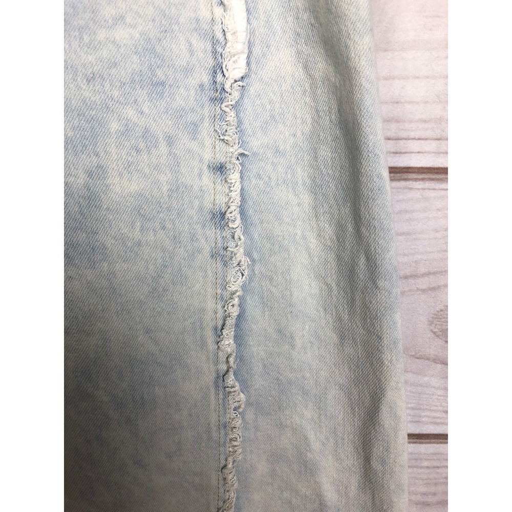 Gap Baggy Light Isla Wash Wide-Leg Ultra Soft Frayed Seam Jeans Size 12 - Picture 9 of 13